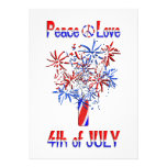 Peace Love 4th of July Personalized Invite