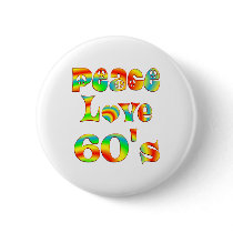 Peace Love 60's Pin