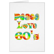 Peace Love 60's Greeting Card