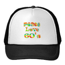 Peace Love 60's Hat