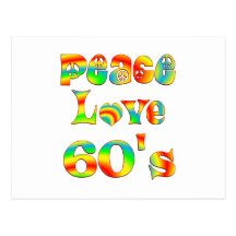 Peace Love 60's Post Cards