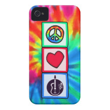 Peace, Love,  Acoustic Guitars iPhone 4 Case
