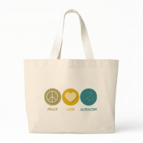 Peace Love Acupuncture Canvas Bag
