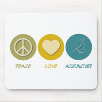Peace Love Acupuncture Mouse Pad