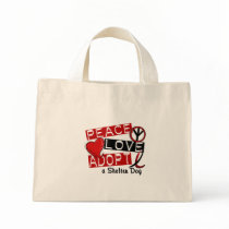PEACE LOVE ADOPT A Shelter Dog Bag