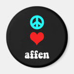 peace love Affen Refrigerator Magnets