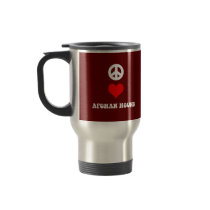 peace love afghan hound coffee mugs