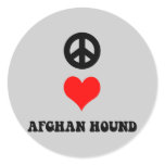 peace love afghan hound stickers