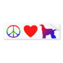 Peace Love Afghan Hounds Bumper Sticker