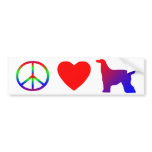 Peace Love Afghan Hounds Bumper Sticker bumper stickers
