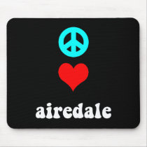 Peace love airedale mouse pads