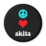Peace love Akita Fridge Magnet