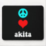 Peace love Akita Mouse Pads
