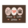 Peace Love Akita Postcard