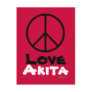 Peace Love Akita Postcard