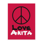 Peace Love Akita Postcard