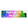 Peace Love Akitas Bumper Sticker
