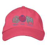 Peace Love Akitas Embroidered Hat (Pretty) embroidered hats