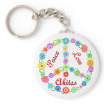 Peace Love Akitas keychains