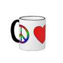 Peace Love Akitas Mug