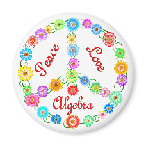Peace Love Algebra Magnets