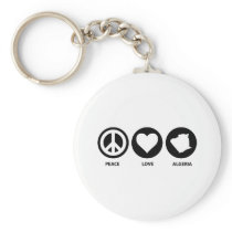 Peace Love Algeria Keychain