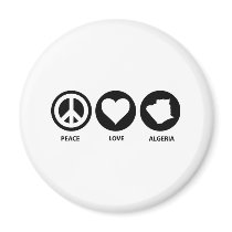 Peace Love Algeria Fridge Magnets