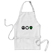 Peace Love Alien Apron