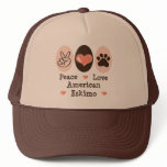 Peace Love American Eskimo Cap hats
