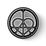 PEACE LOVE ANARCHY Humanitarian Symbol Button