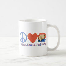 Peace, Love and Aardvarks Coffee Mug