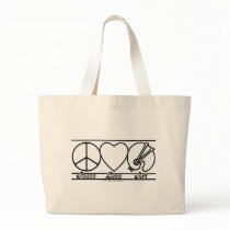 Peace Love and Art Tote Bag