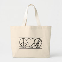 Peace Love and Art Tote Bag