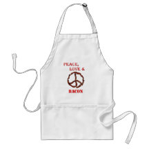 Peace Love and Bacon Apron