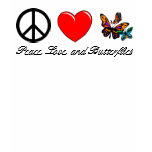 Peace, Love, and Butterflies T-Shirt