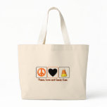 Peace, Love and Candy Corn bags