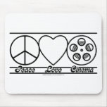 Peace Love and Cinema Mousemat