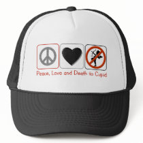 Peace Love and Death to Cupid Mesh Hat