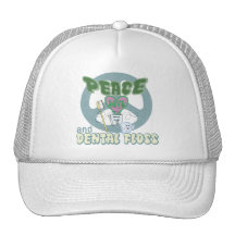 Peace Love and Dental Floss Trucker Hats