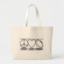 Peace Love and Football Canvas Bags