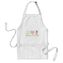 Peace, Love and Gymnastics Brunette Aprons