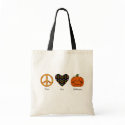 Peace, Love And Halloween Bag