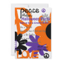 Peace, Love and Halloween invitations