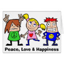Peace Love and Happiness cards