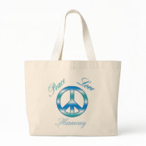 Peace, Love and Harmony Tote Bag