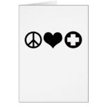 Peace Love and Health Care black Card