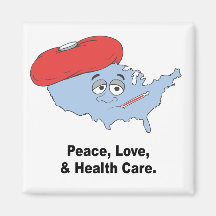 Peace, Love, and Health Care Magnets