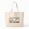 Peace Love and Hippos bags