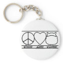 Peace Love and Hippos keychains