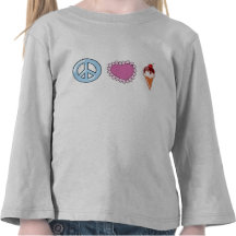 Peace Love and Ice Cream Shirt